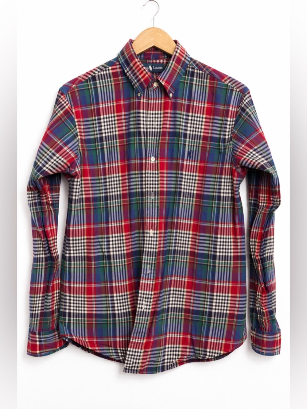 Polo by Ralph Lauren Red, Green & Blue Plaid Button-Down Shirt